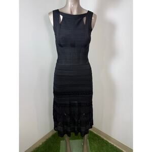 Herve Leger Max Aziria Eve Bodycon Bandage Black Dress